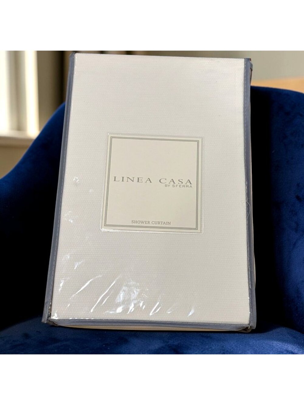 Sferra Linea Casa White Classic Piquet Shower Curtain 72x72 Cotton Blend New